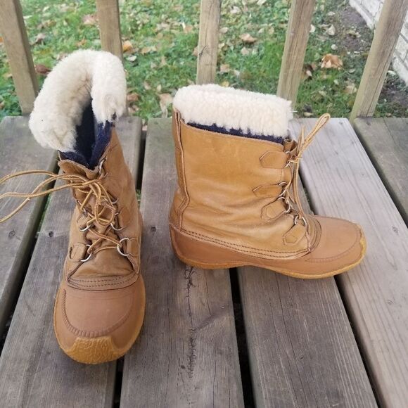Vintage Sorel Kaufman Chugalug Winter Snow Boots Buff Woman's 6 - Picture 1 of 10
